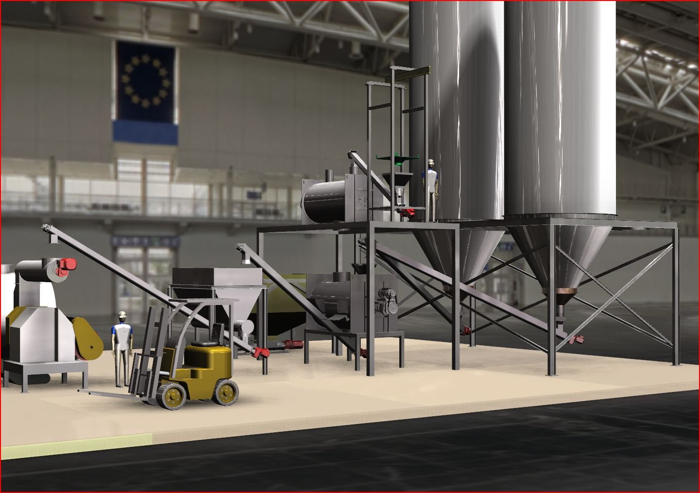 Detal wizualizacji instalacji technologicznej JKM